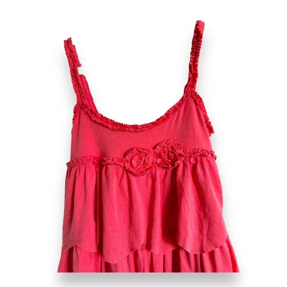 Binx Kids Girls Dress Sz 8 Luna Knit Layered Passionfruit Ruffles‎ NEW